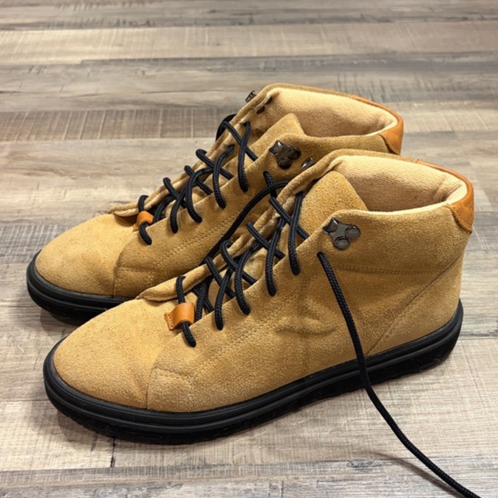 Tretorn Sarek suede leather lace up hiking boots camel tan brown 8